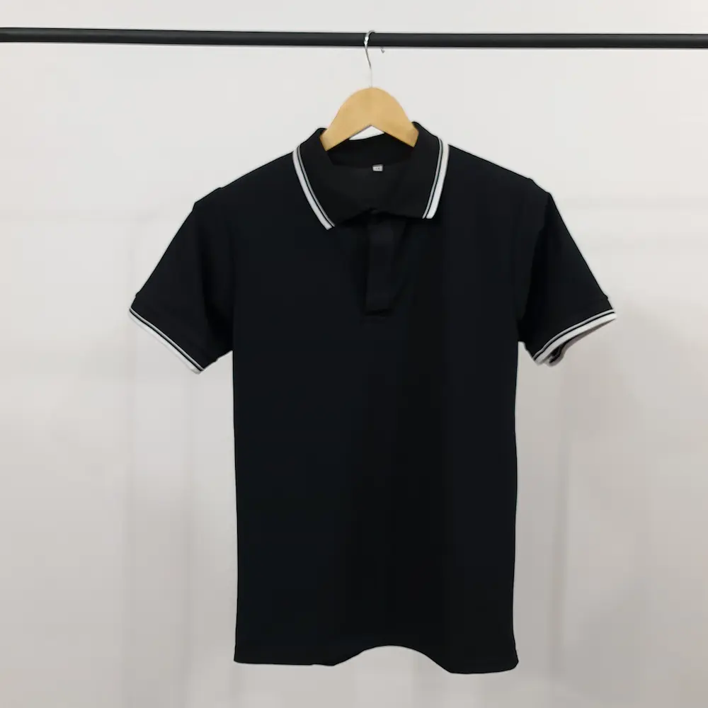 Áo Polo Đen Sọc Trắng Poly Thái – Sang Trọng, Đột Phá Cho Doanh Nghiệp - Ảnh 2