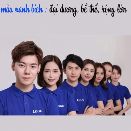 dong phuc nhóm xanh bich