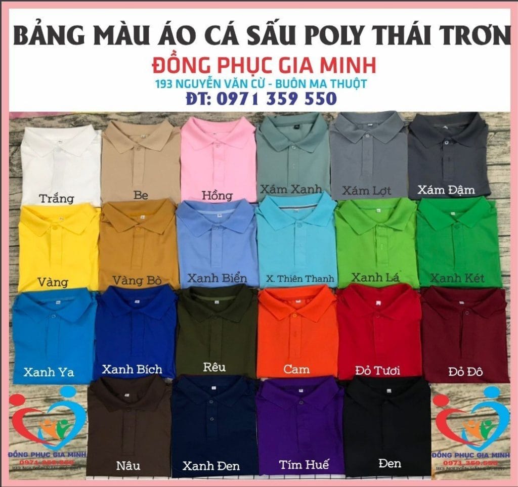 bảng màu poly trơn