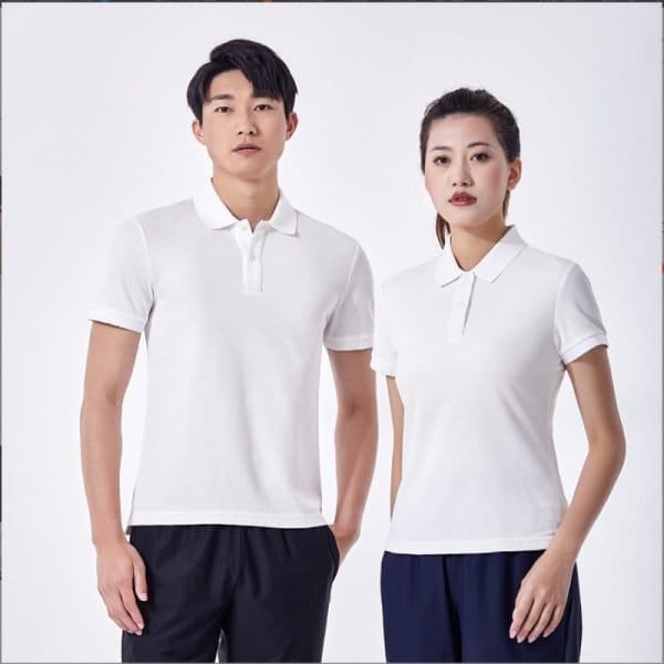 Áo polo trơn cổ trụ dùng may đồng phục