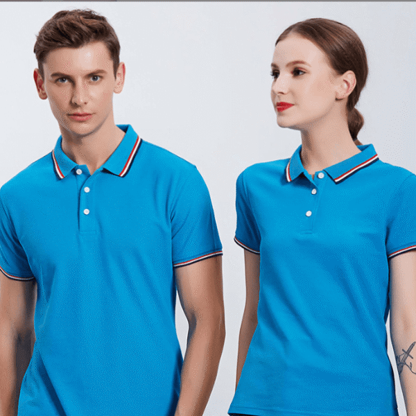Áo polo phối 3 sọc, bo cổ và bo tay