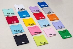 Bảng màu áo thun 4 chiều