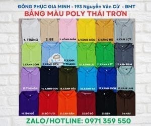 bảng màu poly trơn