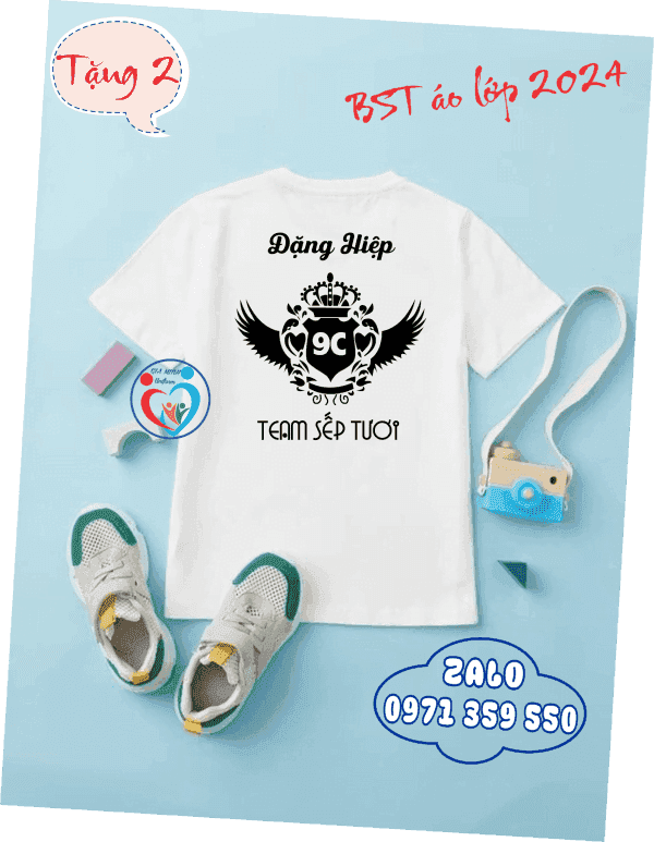 áo lớp cổ tròn thun thường trắng - Ảnh 4