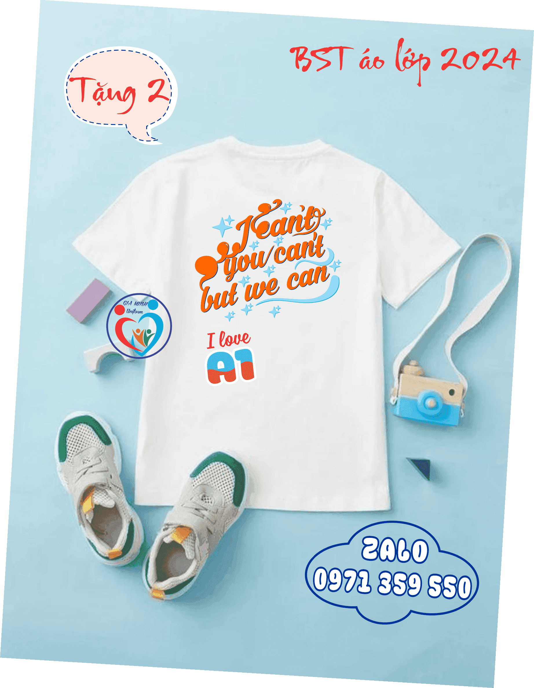 áo lớp cổ tròn thun thường trắng - Ảnh 7