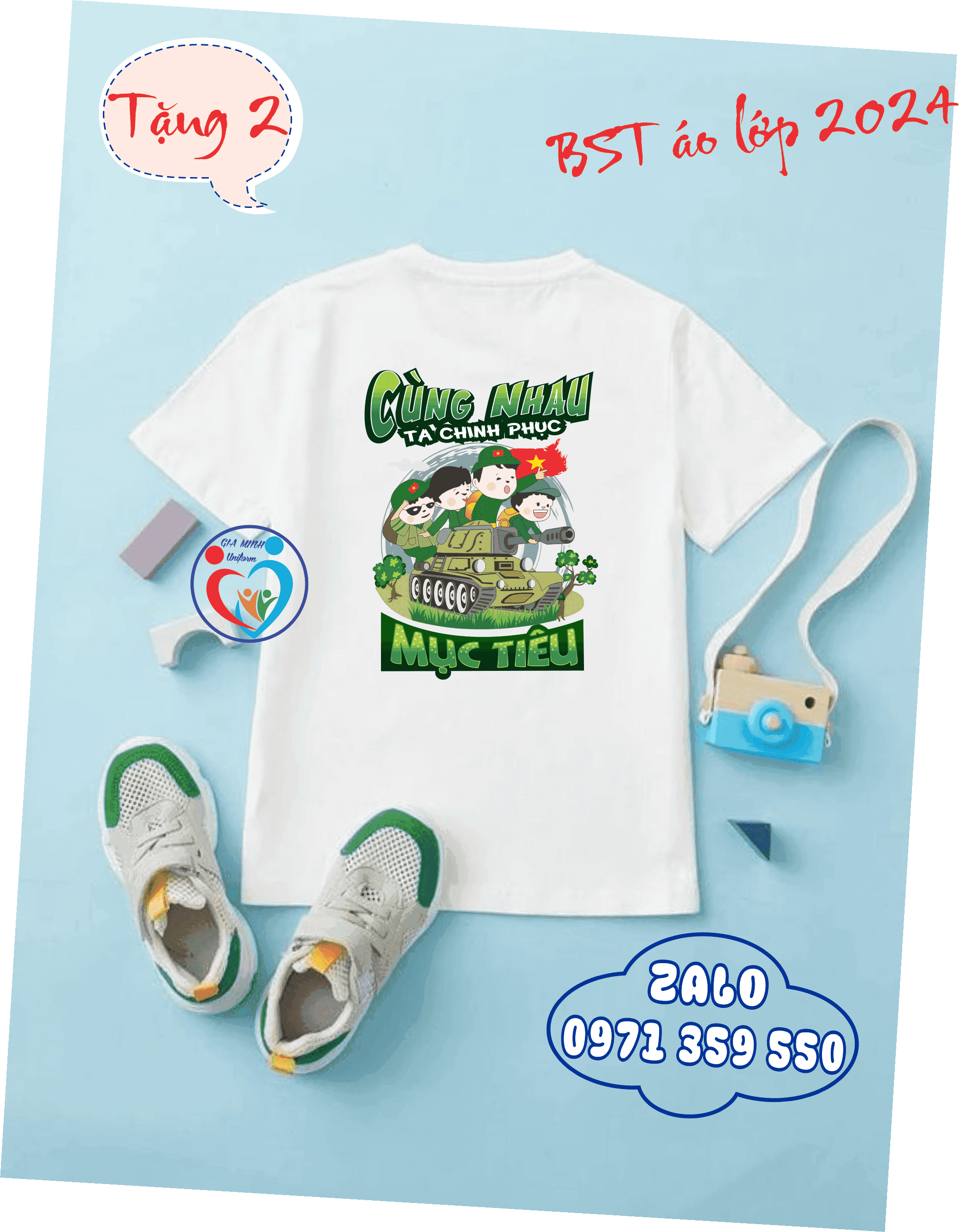 áo lớp cổ tròn thun thường trắng - Ảnh 5