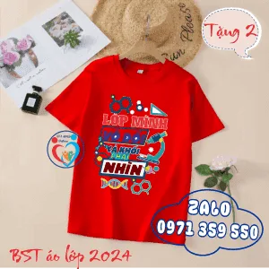 Áo lớp cổ tròn thường màu đỏ