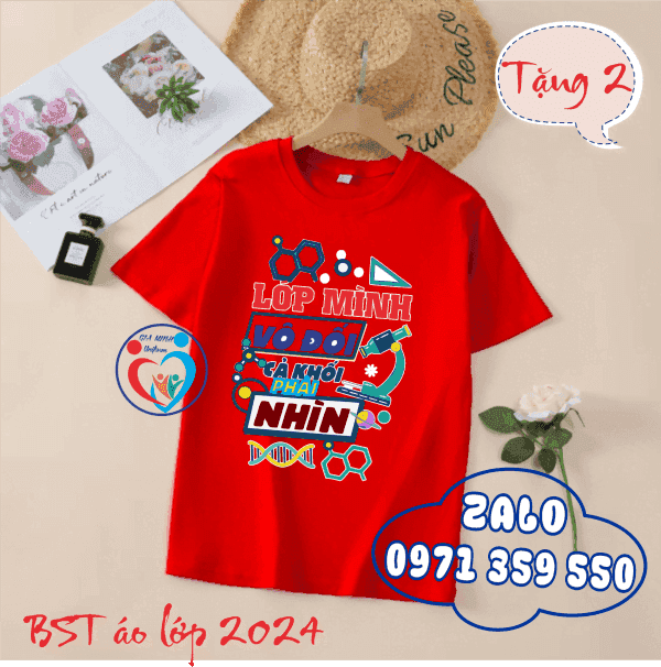 Áo lớp cổ tròn thường màu đỏ
