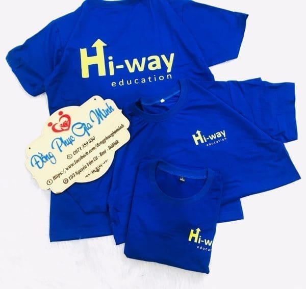 Áo lớp côt tròn thường màu xanh bích - Ảnh 2