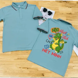 Áo lớp polo: Xanh lam 3 sọc