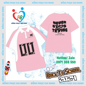 Áo Lớp polo phối thân