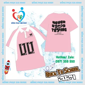 Áo Lớp polo phối thân