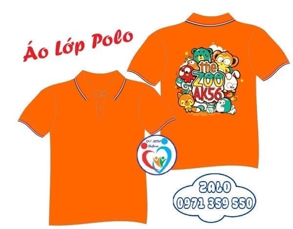 Áo lớp polo: Cam 3 sọc - Ảnh 6