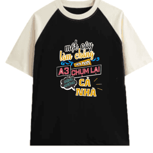 Cotton oversize 250gsm raglan: Đen - be