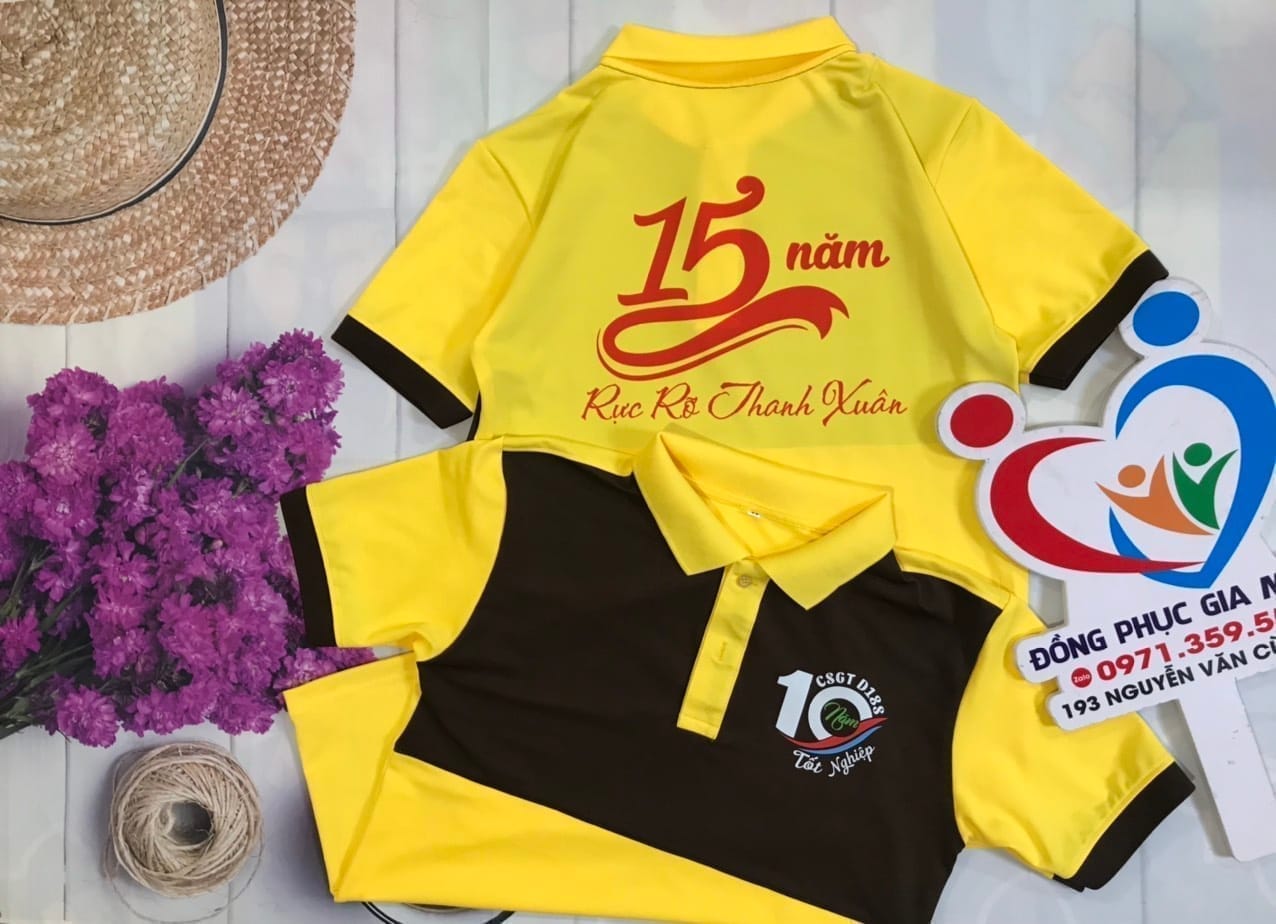 Áo polo phối thân : Vàng phối đen - Ảnh 2