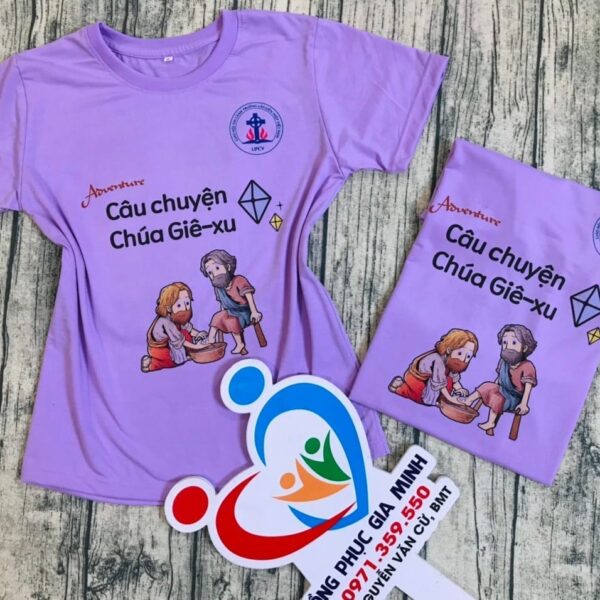 Áo đồng phục Tin Lành in câu chuyện Chúa Giê-xu
