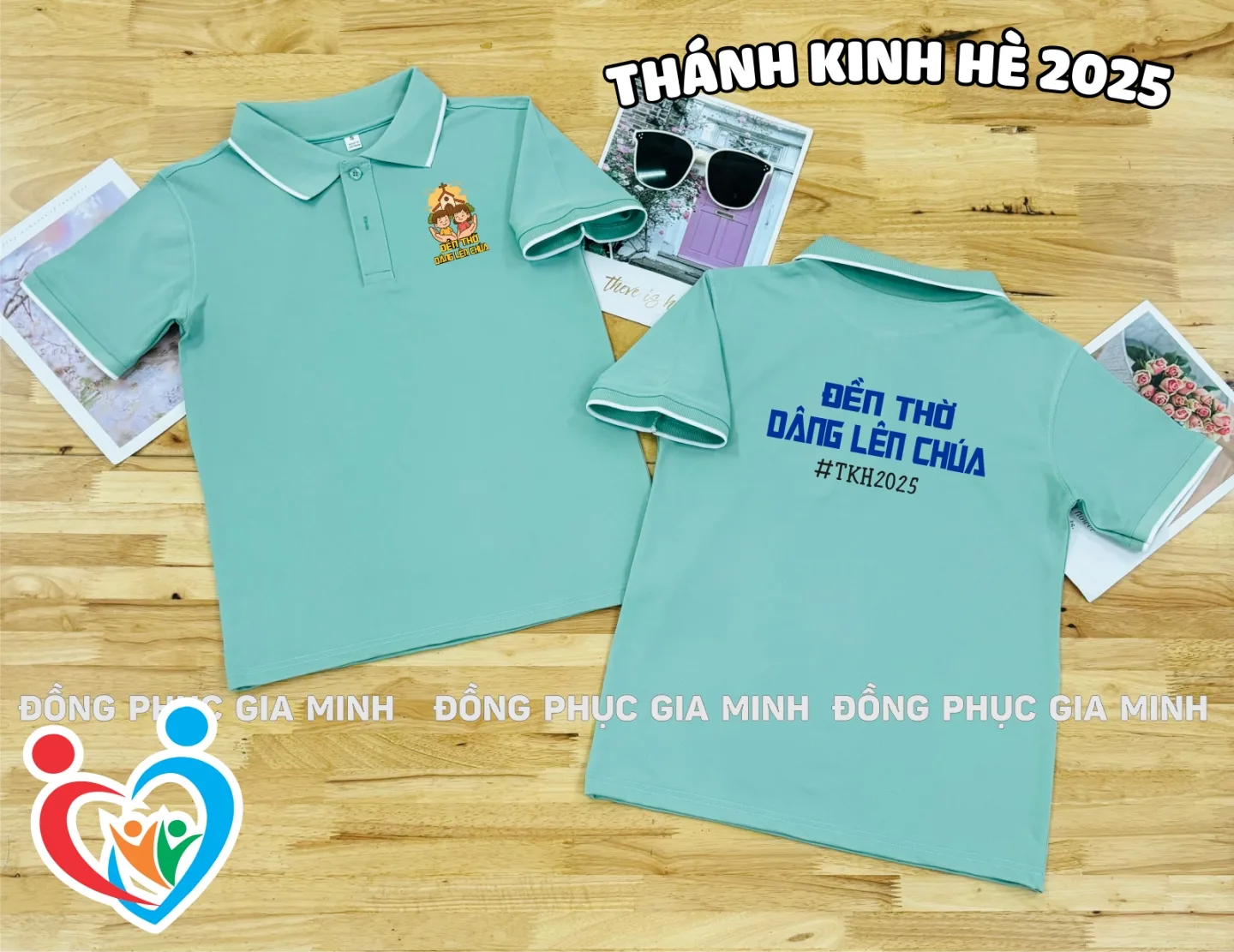 Áo Thun Cổ Trụ Thánh Kinh Hè 2025 – Poly Thái Full Size