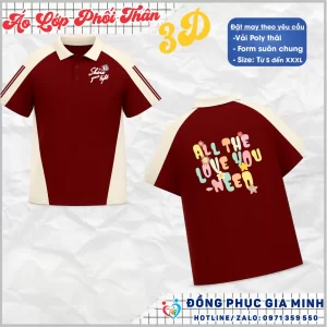 Áo Lớp In 3D Theo Yêu Cầu