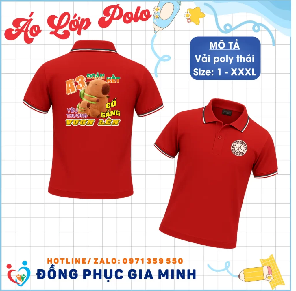 Áo Lớp Polo Cổ Trụ Poly Thái