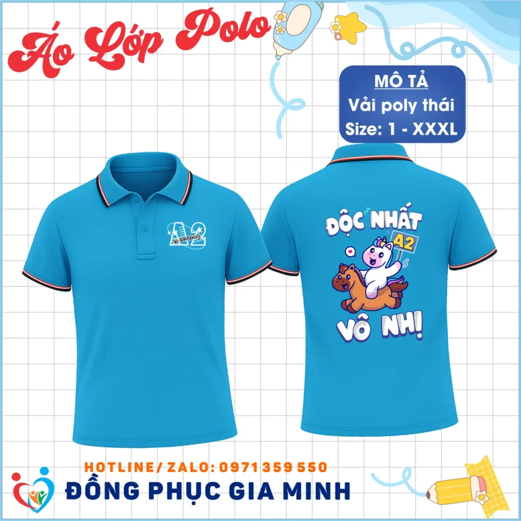 Áo Lớp Polo Cổ Trụ Poly Thái