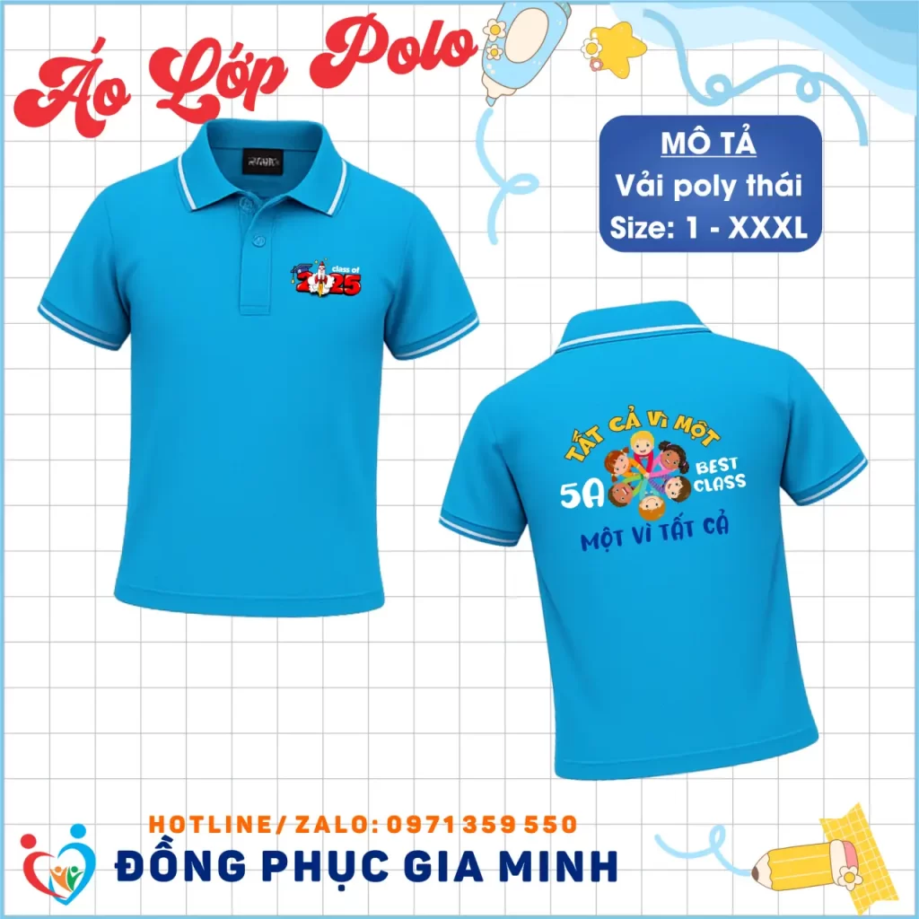 Áo Lớp Polo Cổ Trụ Poly Thái