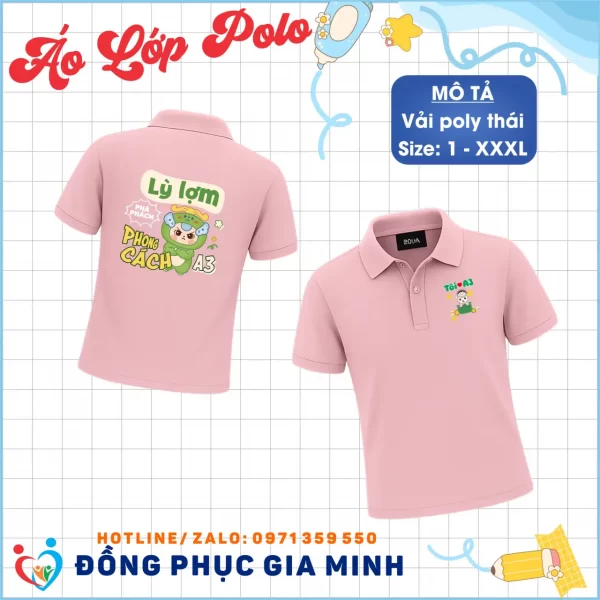 Áo Lớp Polo Cổ Trụ Poly Thái