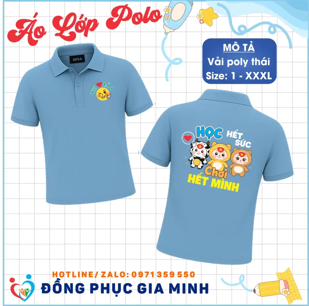 Áo Lớp Polo Cổ Trụ Poly Thái