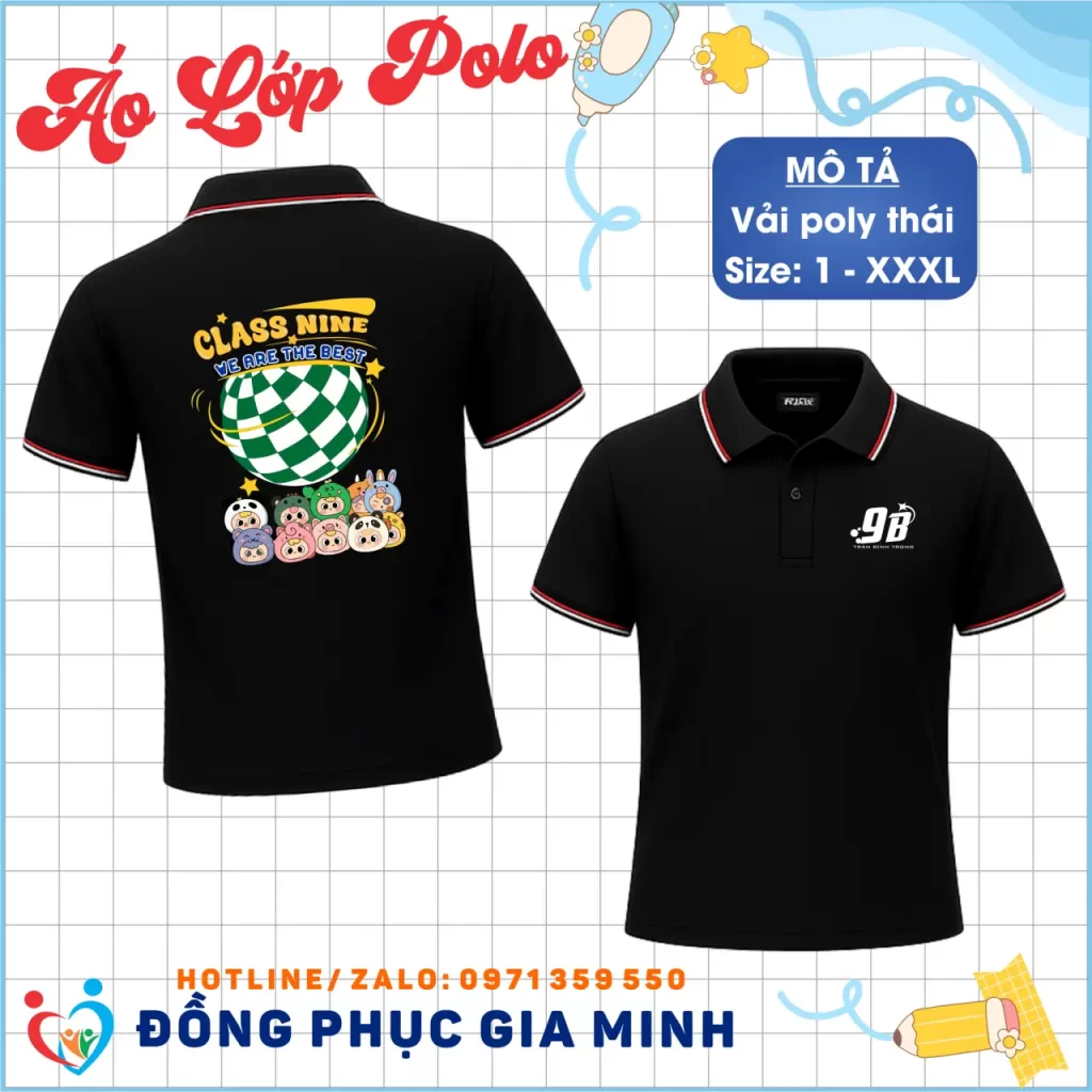 Áo Lớp Polo Cổ Trụ Poly Thái