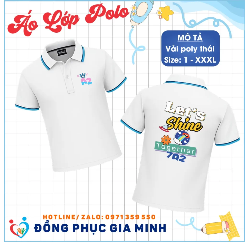 Áo Lớp Polo Cổ Trụ Poly Thái