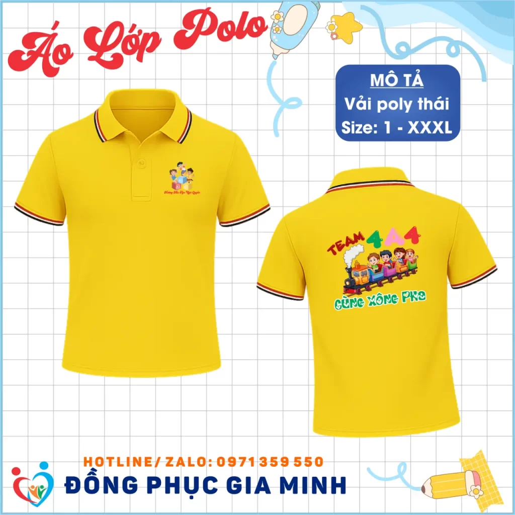 Áo Lớp Polo Cổ Trụ Poly Thái
