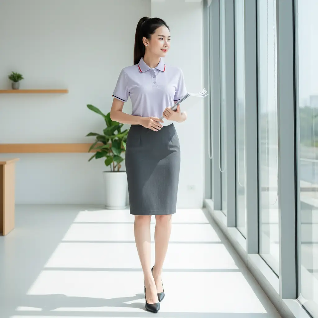 Áo Polo Airycool Tím Pastel – Siêu Mát, Siêu Nhẹ Cho Làn Da - Ảnh 2