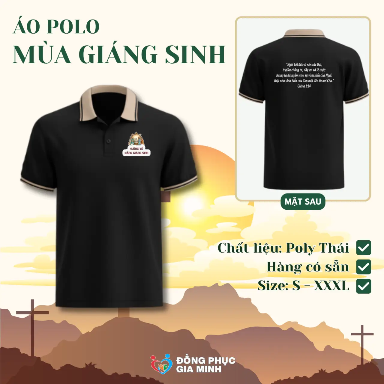 Áo Polo Poly Thái Hướng Về Đấng Giáng Sinh 2025