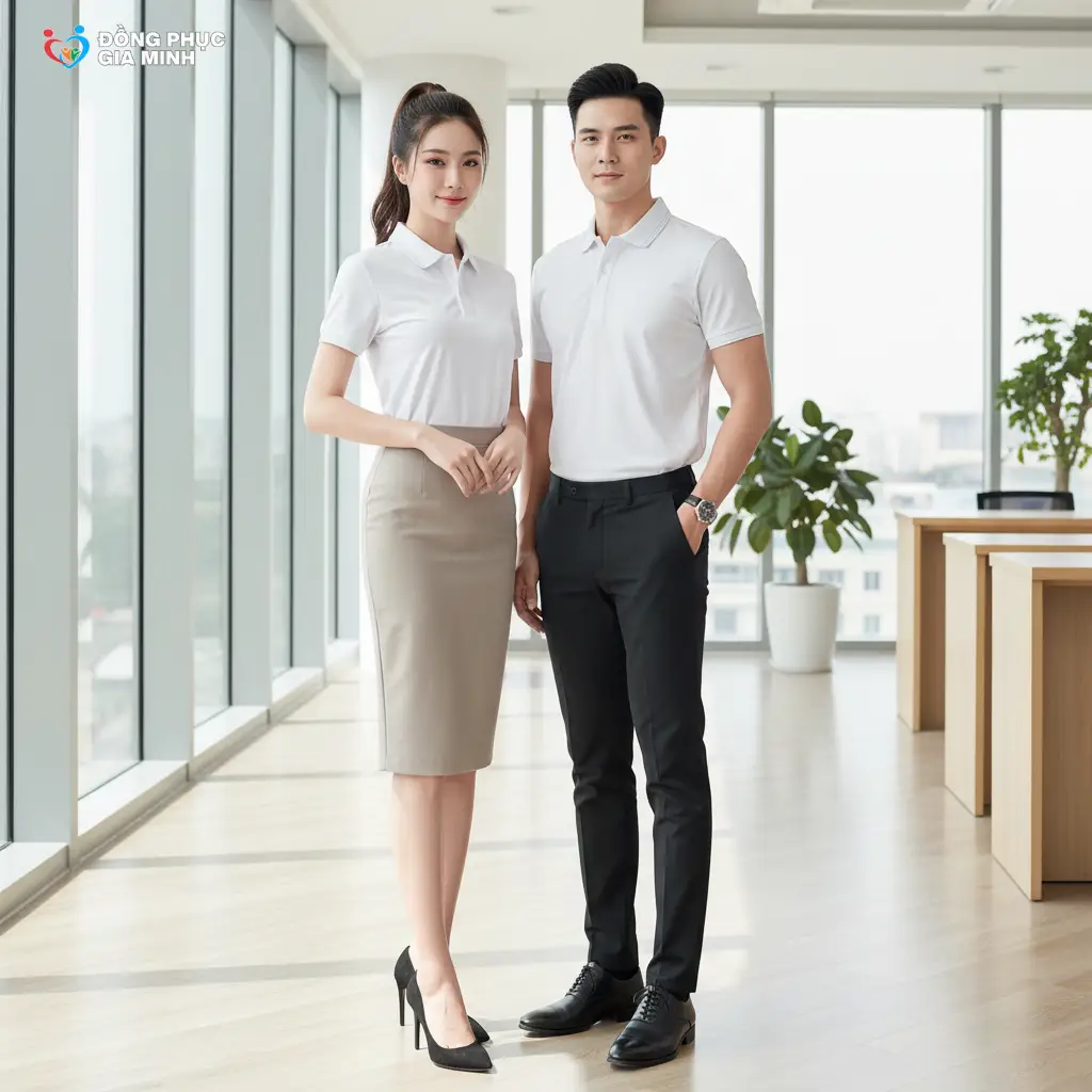 Áo Polo Đồng Phục Trắng Trơn | Đồng Phục Gia Minh