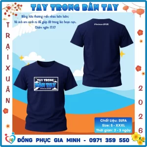 Áo Trại Xuân Tin Lành 2026 Chủ Đề TAY TRONG BÀN TAY – Dành Cho Thiếu Niên