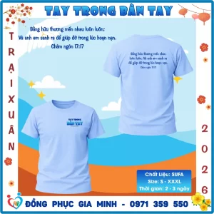 Áo Trại Xuân Tin Lành 2026 Chủ Đề TAY TRONG BÀN TAY – Dành Cho Thiếu Niên