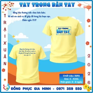 Áo Trại Xuân Tin Lành 2026 Chủ Đề TAY TRONG BÀN TAY – Dành Cho Thiếu Niên