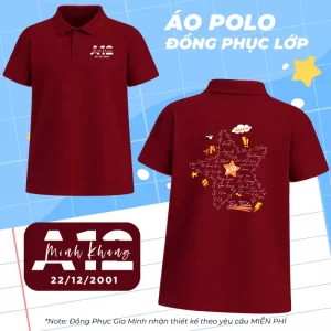 Áo lớp Polo thiết kế theo yêu cầu – In PET, in chuyển nhiệt, thêu logo | Đồng Phục Gia Minh