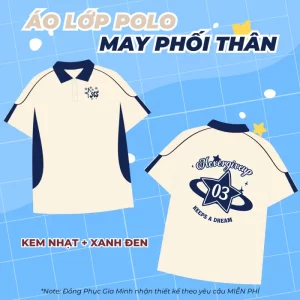 Áo lớp Polo may phối thân