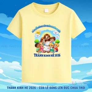 Áo Thánh Kinh Hè 2026 cho Ban Thiếu Nhi – Chủ đề “Của Lễ Dâng Lên Đức Chúa Trời”